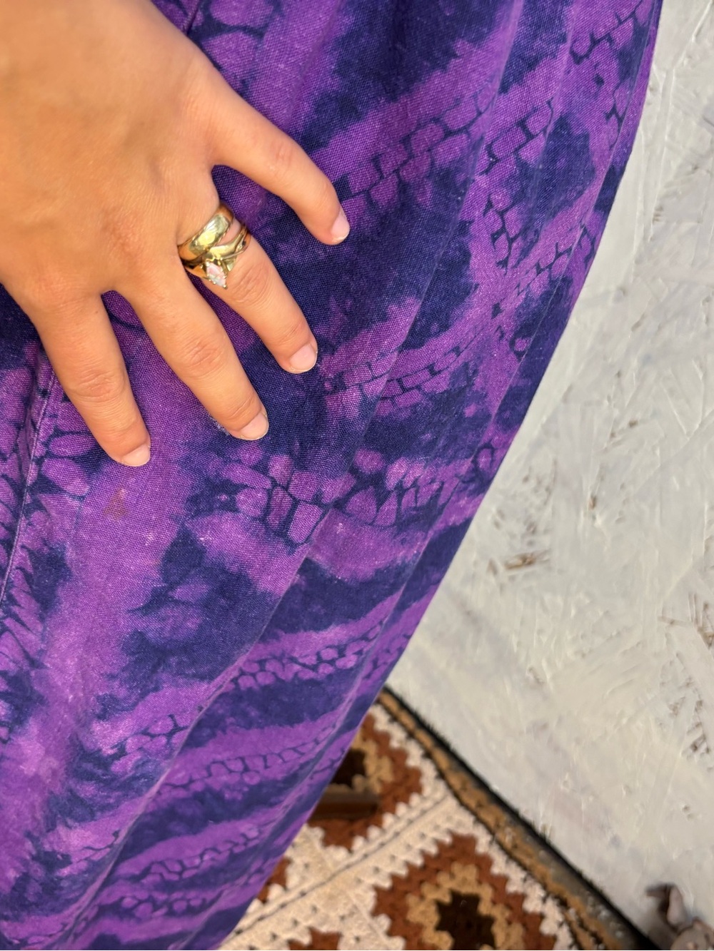 Nnamdi Ibenagu Spirit of Courage Tie Dye Purple Midi Dress Medium - Picture 4 of 8